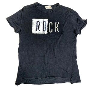 Zara boy’s 9-10Y rolled edges sequin tee shirt